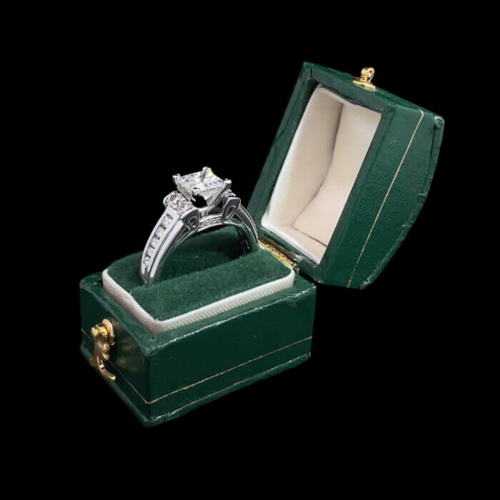 14k White Gold Princess-Cut Diamond Ring