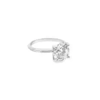 Platinum Lab Created 3ct Diamond Solitaire Ring - Image 3