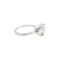 Platinum Lab Created 3ct Diamond Solitaire Ring - Image 4