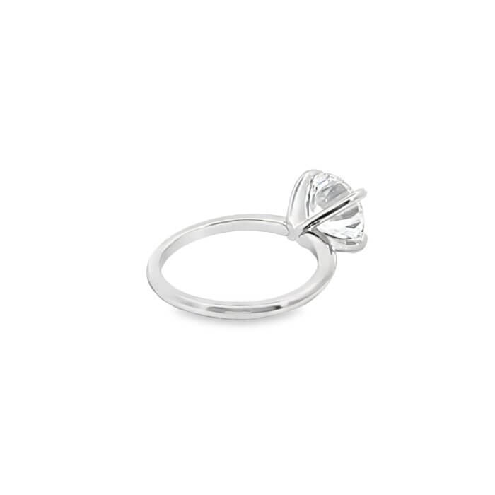 Platinum Lab Created 3ct Diamond Solitaire Ring - Image 5