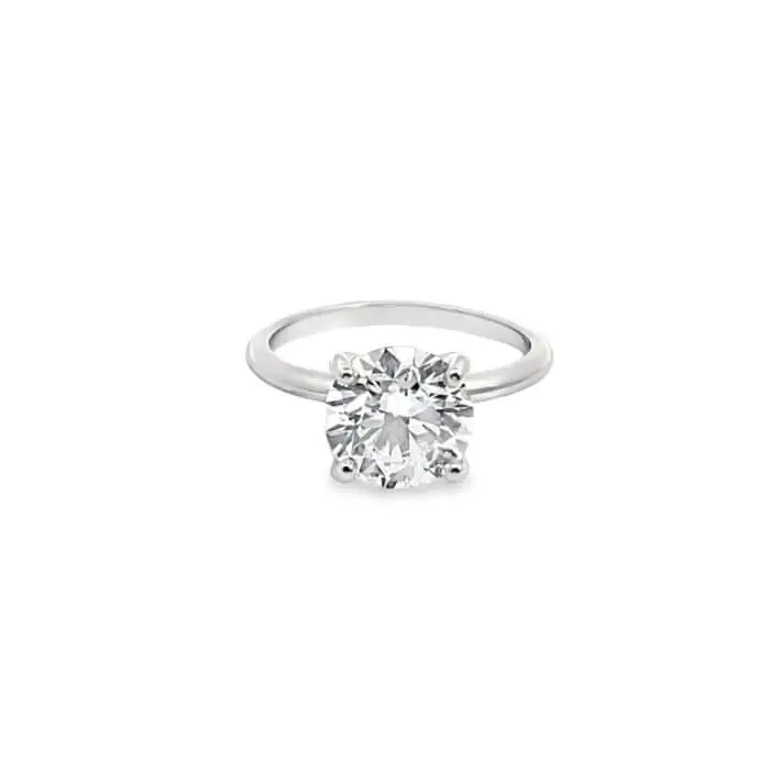 Platinum Lab Created 3ct Diamond Solitaire Ring