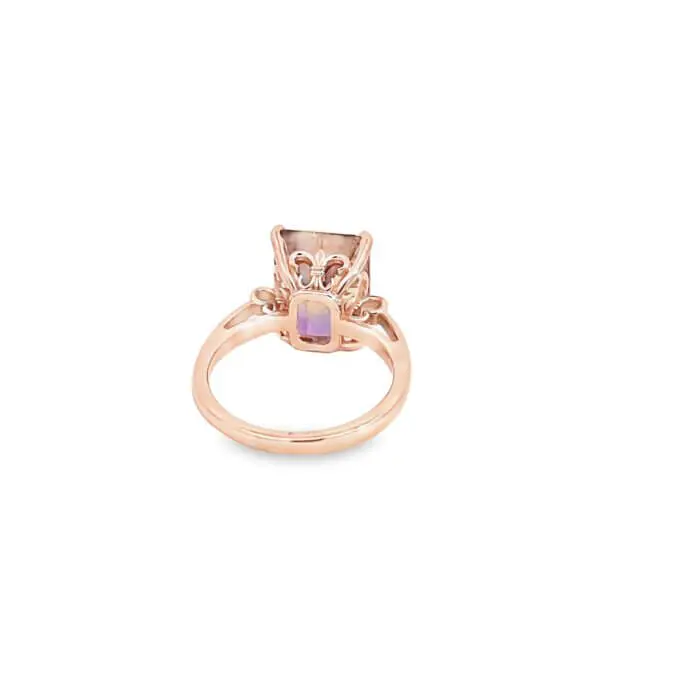 5.70ct Emerald-Cut Ametrine Ring in 14k Rose Gold - Image 4