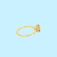 Citrine & Diamond Ring in 14k Yellow Gold - Image 3