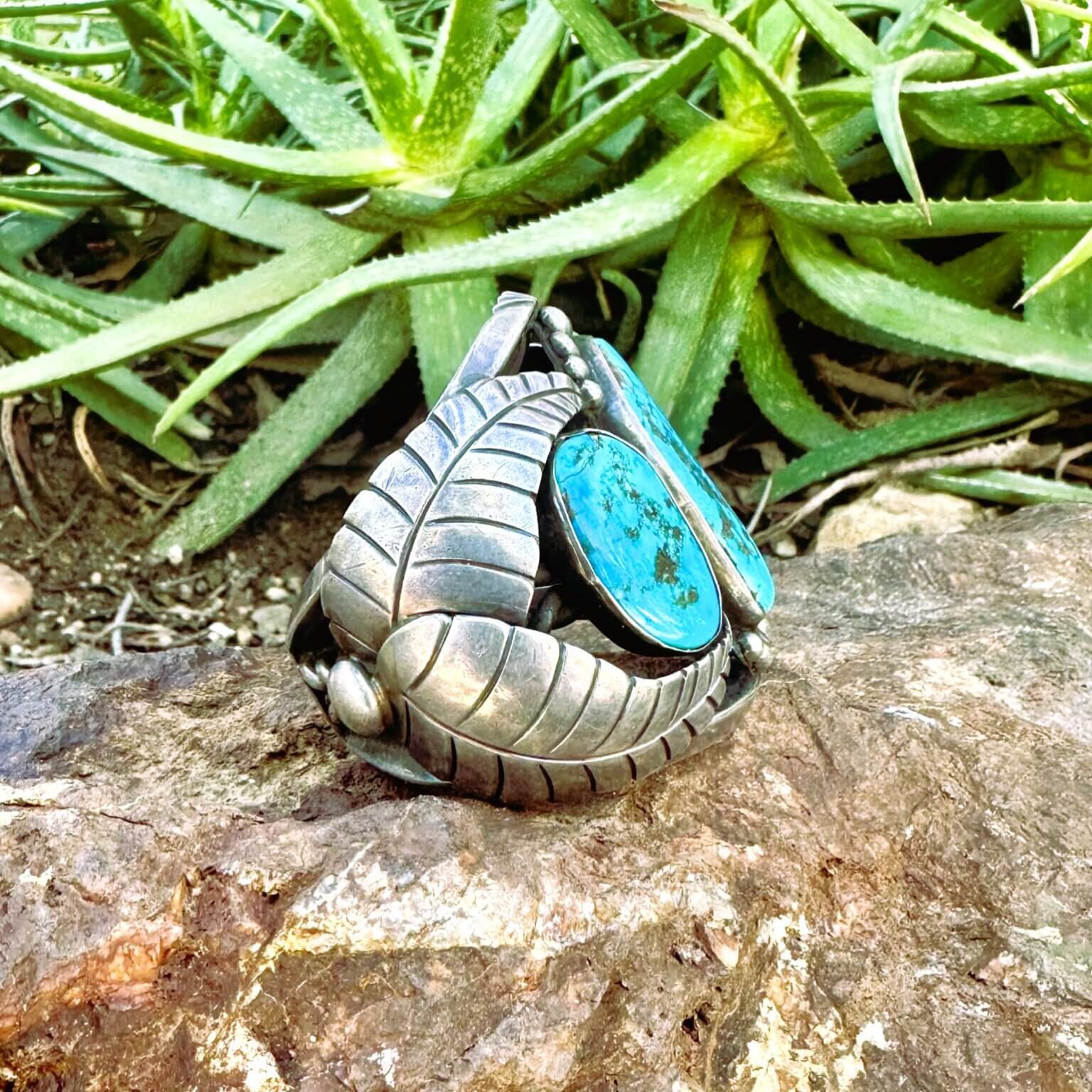 Turquoise Cuff Bracelet By Preston Monongye In Sterling Silver Jewelsmith online-partner