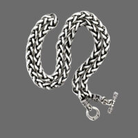 24" Sterling Silver Toggle Necklace Chain by Night Rider