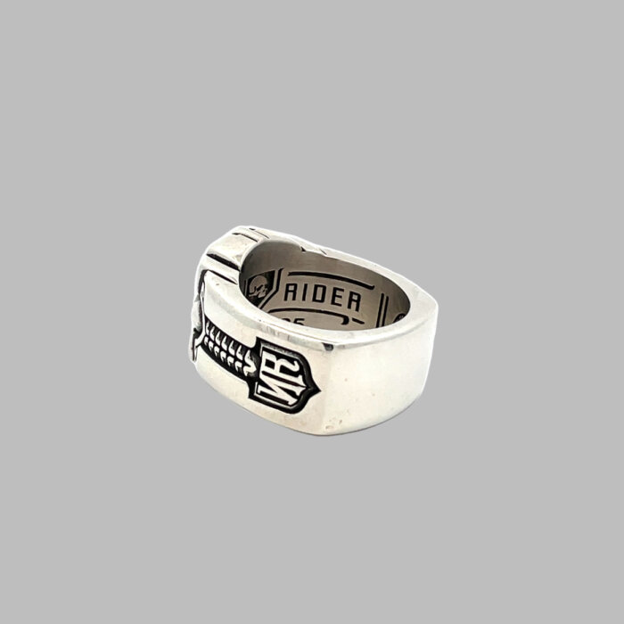 Designer Night Rider Sterling Silver Moissanite Sanctified Tapered Ring - Image 7