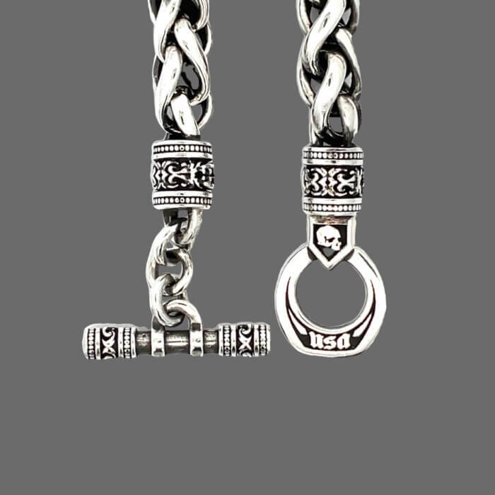 24" Sterling Silver Toggle Necklace Chain by Night Rider - Image 3