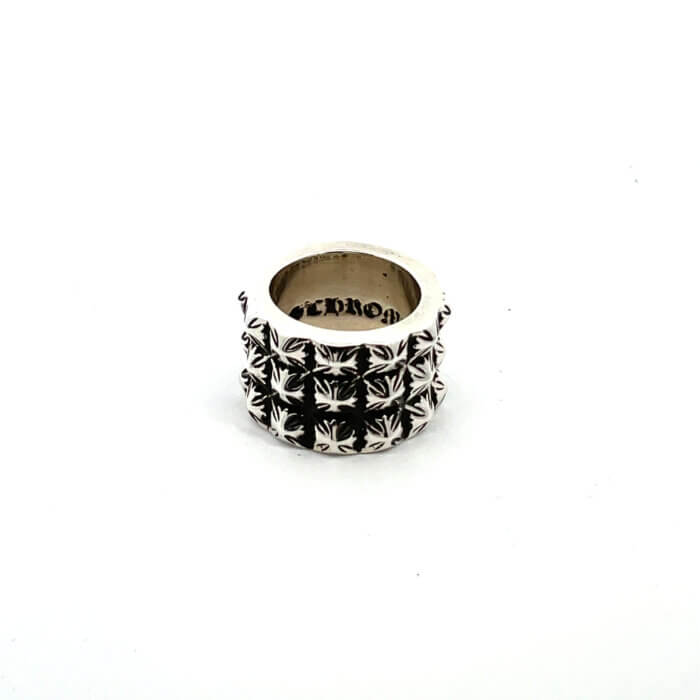 Designer Chrome Hearts Triple Pete Punk Sterling Silver Ring - Image 6