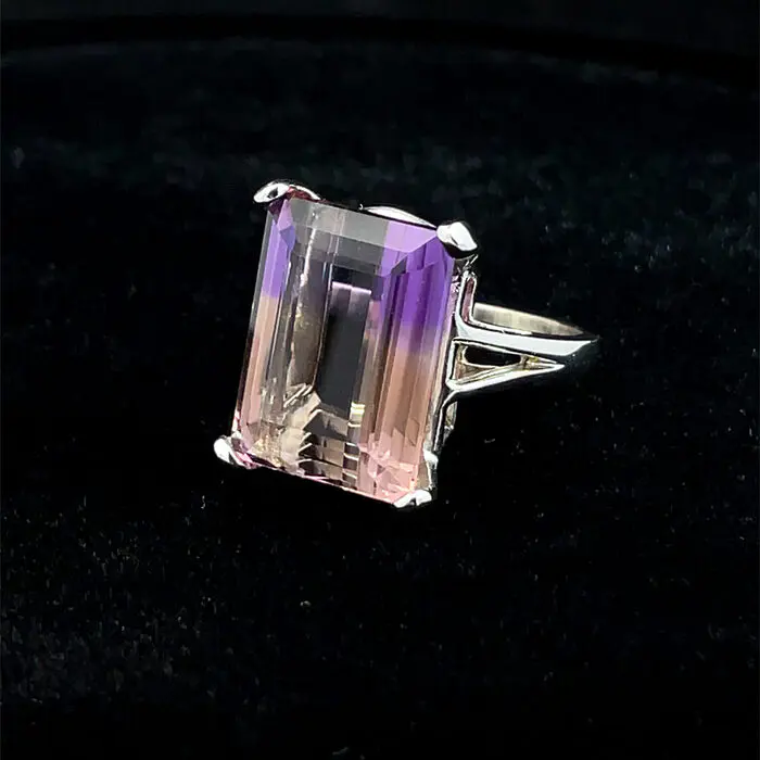 10ct Ametrine Ring in Sterling Silver
