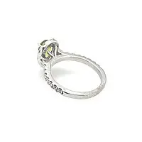 14k White Gold Natural Pear-Cut Alexandrite & Diamond Ring - Image 3