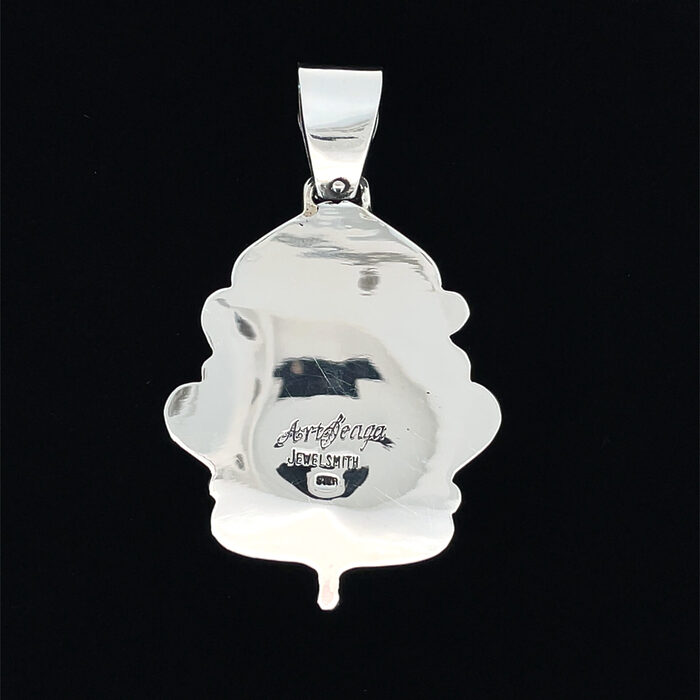 Custom Made Turquoise Pendant in Sterling Silver - Image 5
