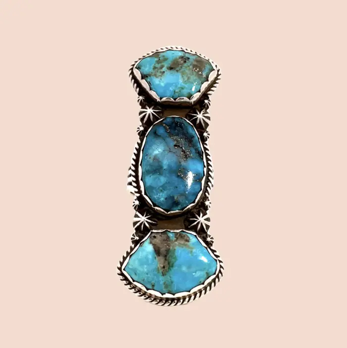 Martin Clement Navajo Turquoise Ring in Sterling Silver - Image 3