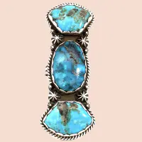 Martin Clement Navajo Turquoise Ring in Sterling Silver